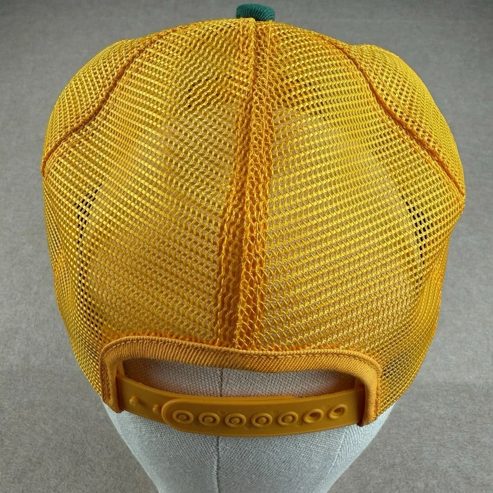 Vintage Dekalb Seed Corn Hat Trucker Cap Yellow Green Mesh Snapback K-Brand USA‎